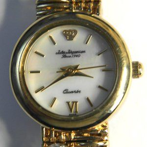 JULES JURGENSEN NF7967M Gold Quartz Gems Women's Wristwatch